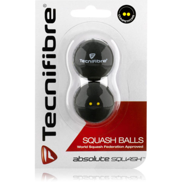Tecnifibre Squash Balls Double Yellow dot