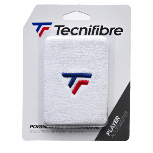 Tecnifibre Tennis Wristband XL (White)